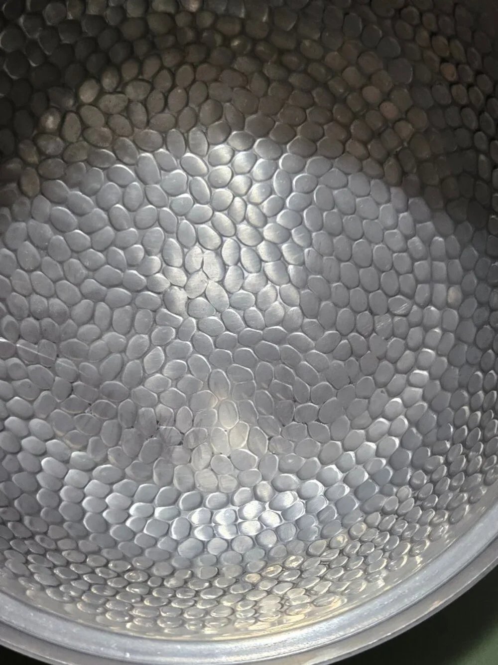 Vintage Aluminum Hammered Finish Pot w/Lid